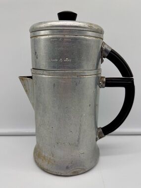 Vintage Wear-Ever No 966 Aluminum 6 Cup Drip Coffee Maker USA
